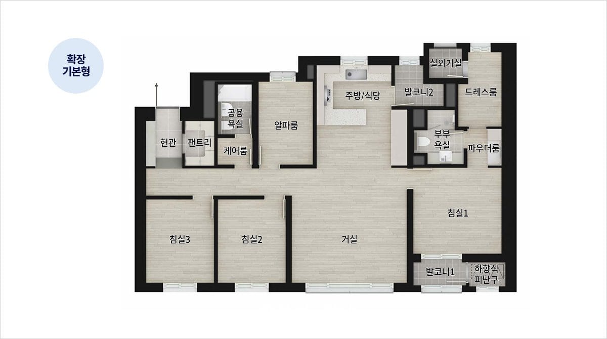 더샵 오산역 아크시티 104타입 혁신 평면도